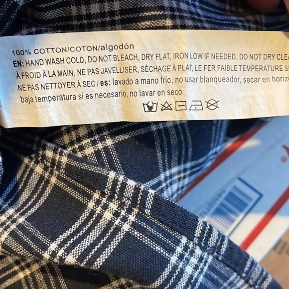 JOA Just One Answer Blue and white plaid maternity dress - Picture 9 of 9